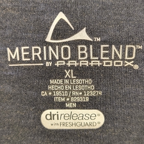 Paradox Merino Wool Blend 1/4 Zip Turtle Neck Thermal size XLarge - Picture 6 of 7